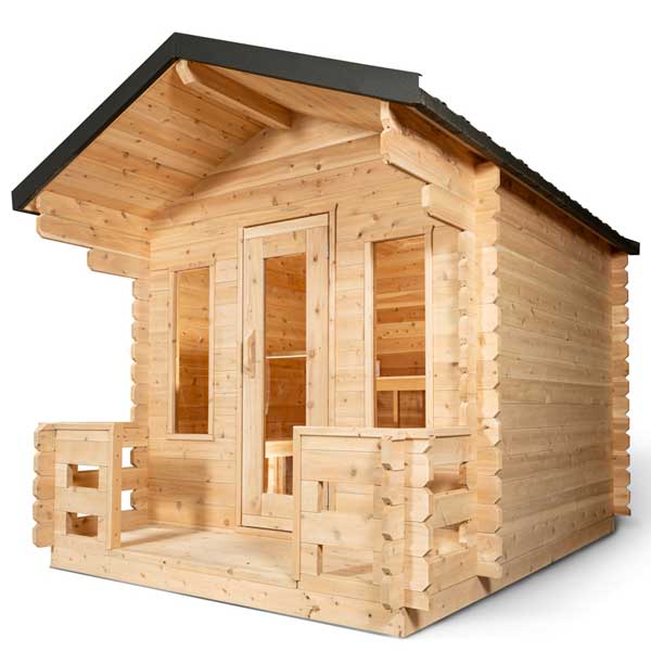 Dundalk Leisurecraft Canadian Timber Georgian Cabin Sauna with Porch