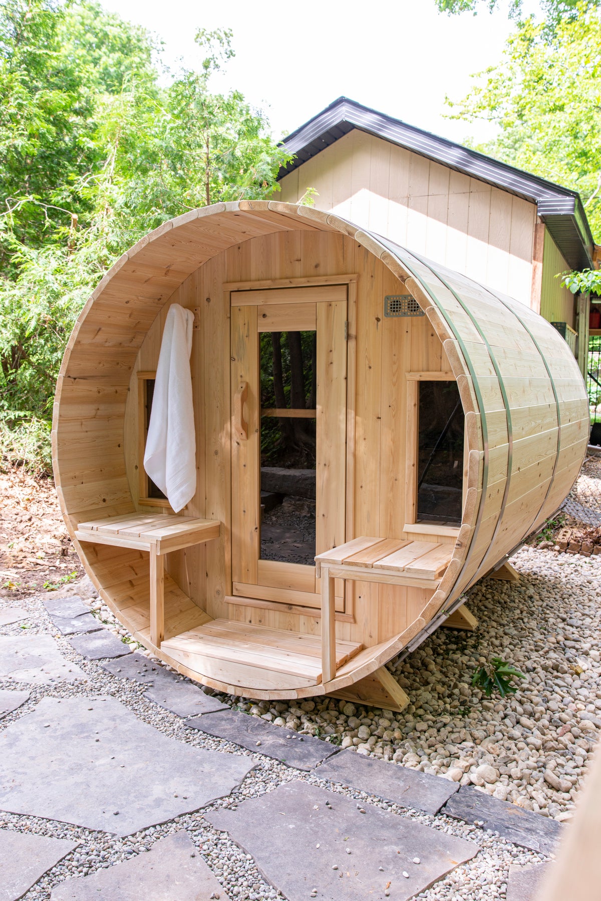 Dundalk Leisurecraft Canadian Timber Tranquility Barrel Sauna