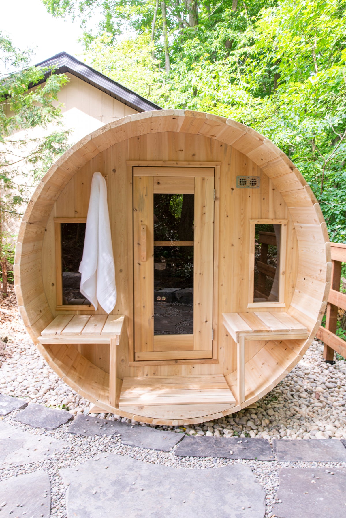 Dundalk Leisurecraft Canadian Timber Tranquility Barrel Sauna