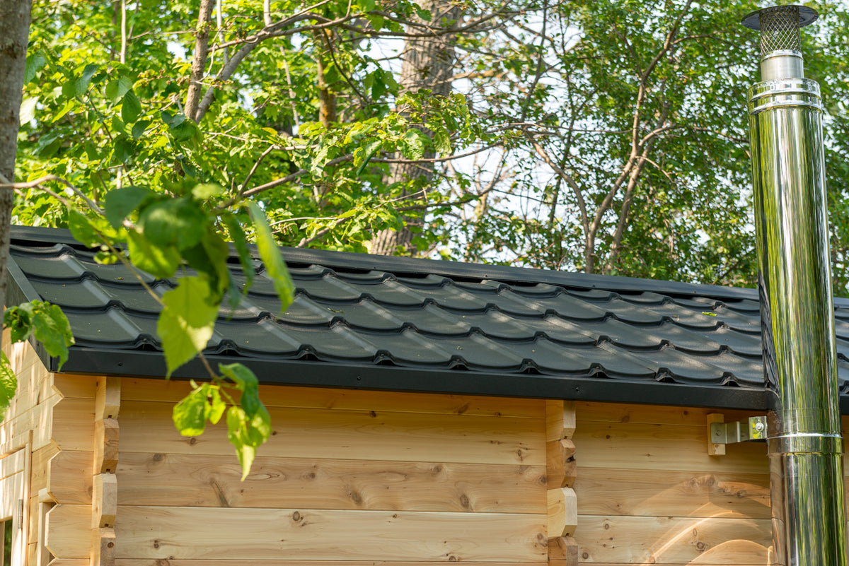 Dundalk Leisurecraft Canadian Timber Georgian Cabin Sauna with Changeroom