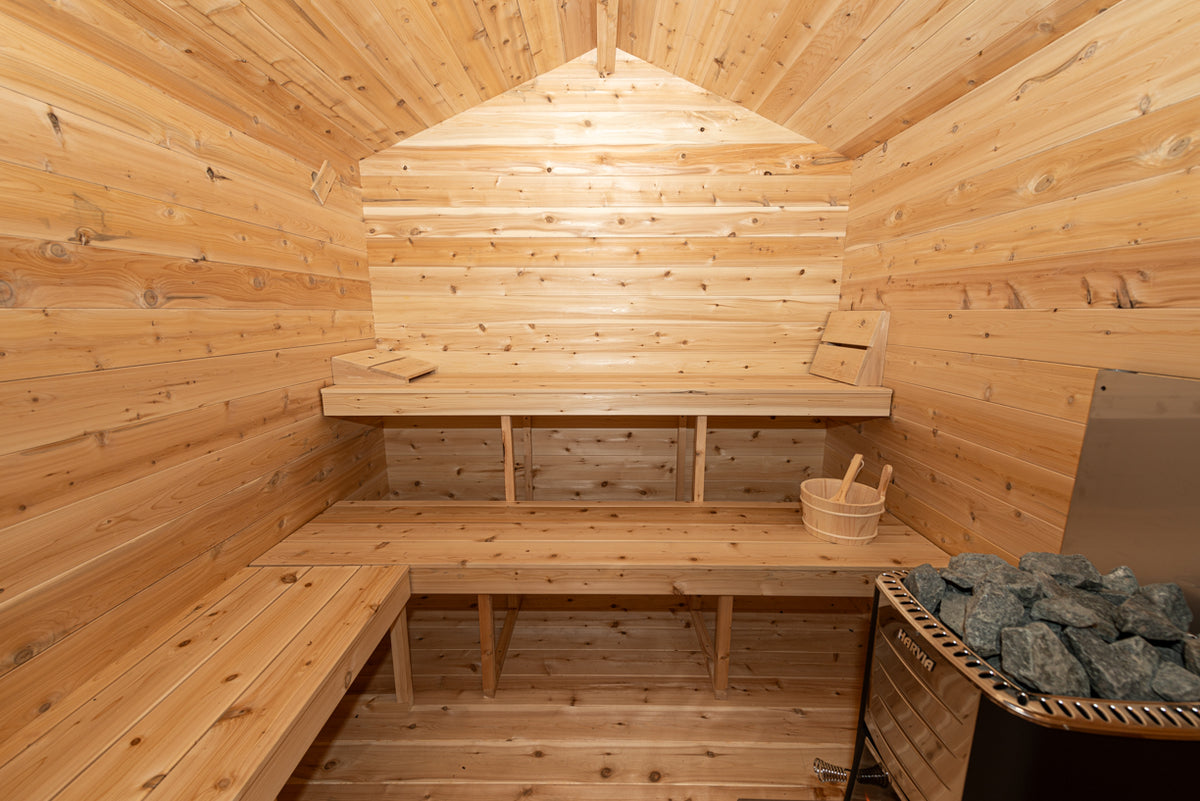 Dundalk Leisurecraft Canadian Timber Georgian Cabin Sauna with Changeroom