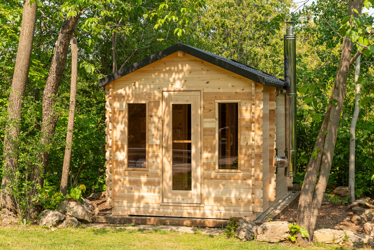 Dundalk Leisurecraft Canadian Timber Georgian Cabin Sauna with Changeroom