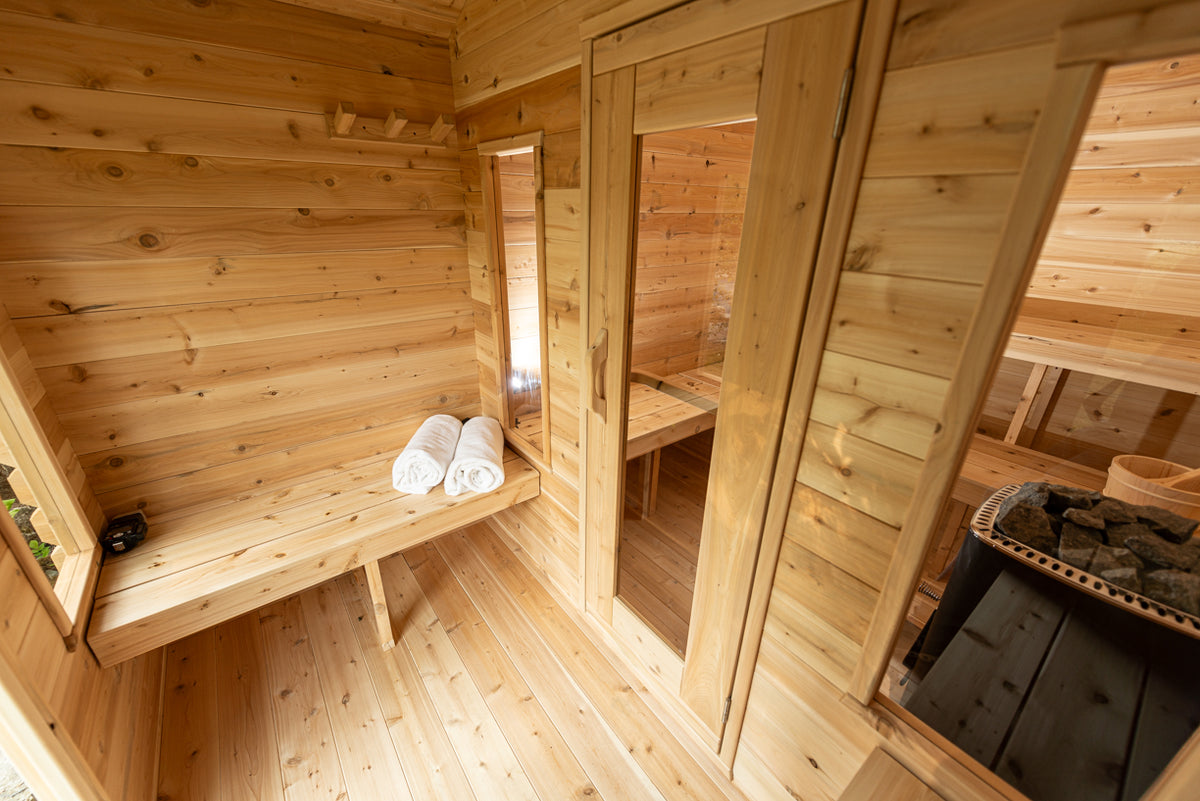 Dundalk Leisurecraft Canadian Timber Georgian Cabin Sauna with Changeroom