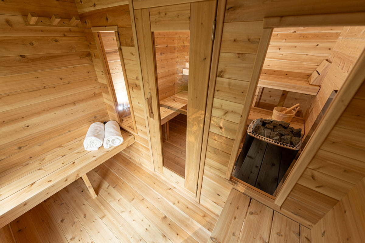 Dundalk Leisurecraft Canadian Timber Georgian Cabin Sauna with Changeroom