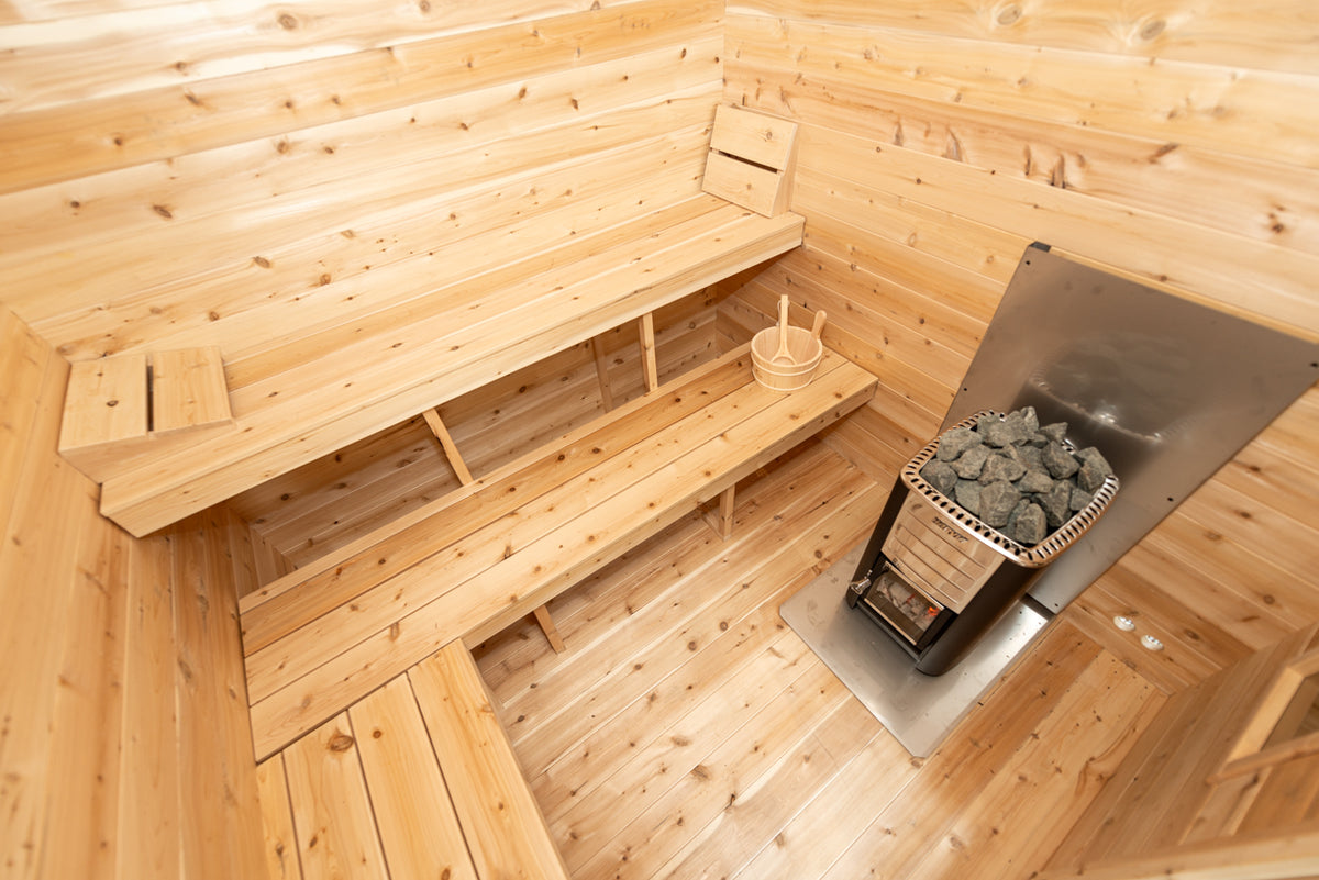 Dundalk Leisurecraft Canadian Timber Georgian Cabin Sauna with Changeroom