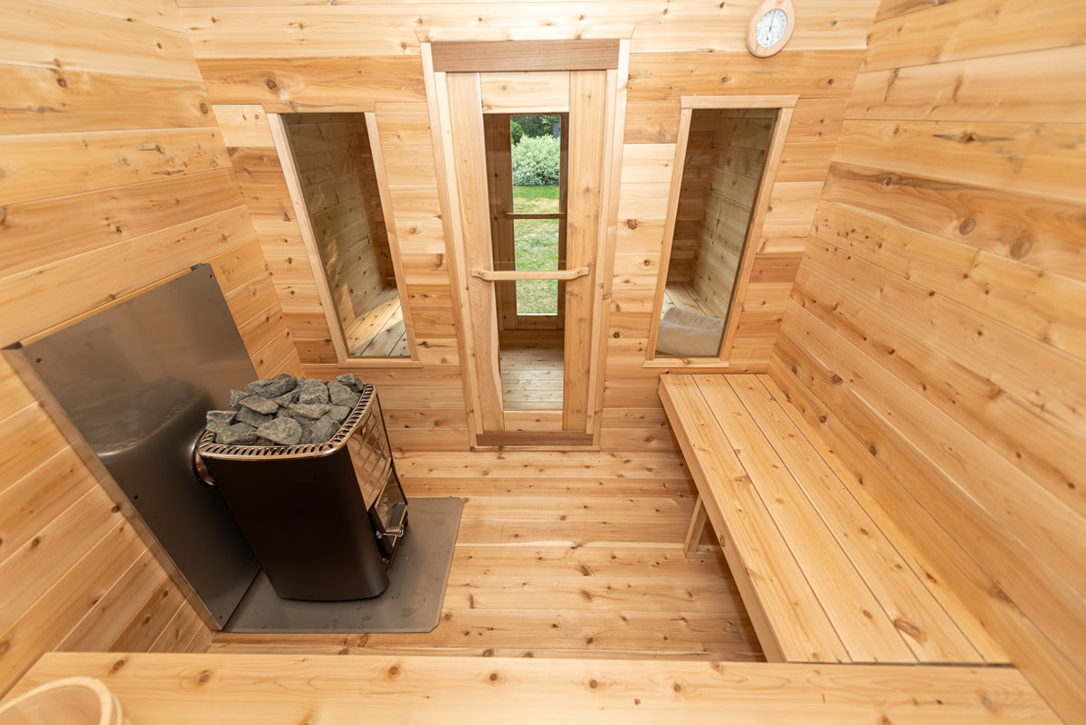 Dundalk Leisurecraft Canadian Timber Georgian Cabin Sauna with Changeroom