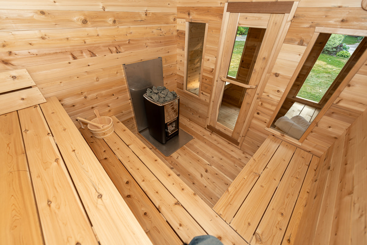 Dundalk Leisurecraft Canadian Timber Georgian Cabin Sauna with Changeroom