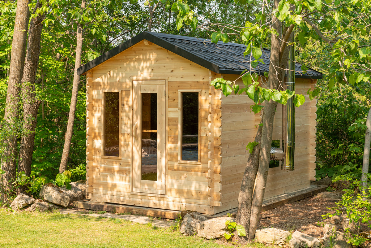 Dundalk Leisurecraft Canadian Timber Georgian Cabin Sauna with Changeroom