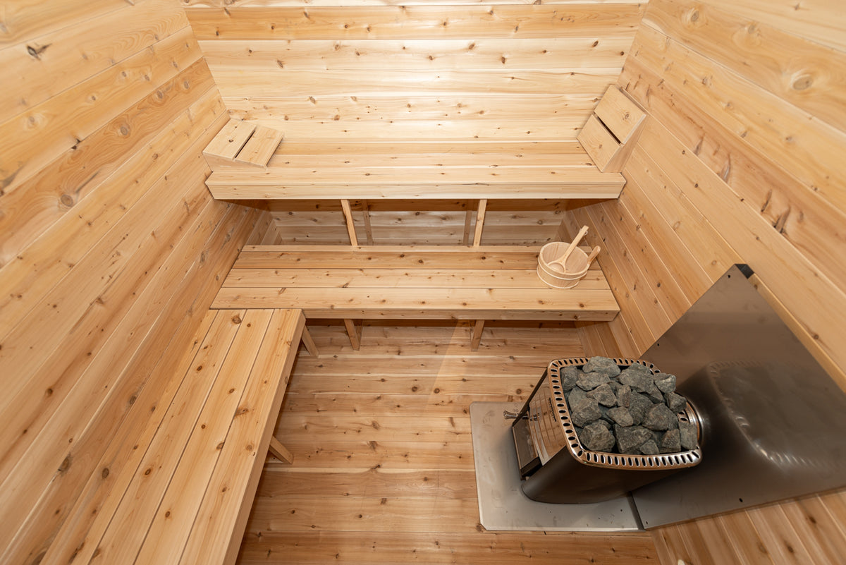 Dundalk Leisurecraft Canadian Timber Georgian Cabin Sauna with Changeroom