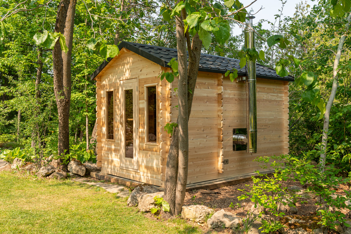 Dundalk Leisurecraft Canadian Timber Georgian Cabin Sauna with Changeroom