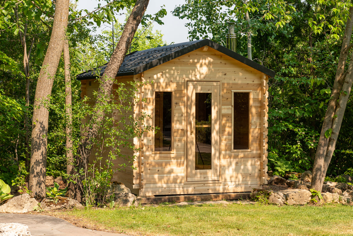 Dundalk Leisurecraft Canadian Timber Georgian Cabin Sauna with Changeroom