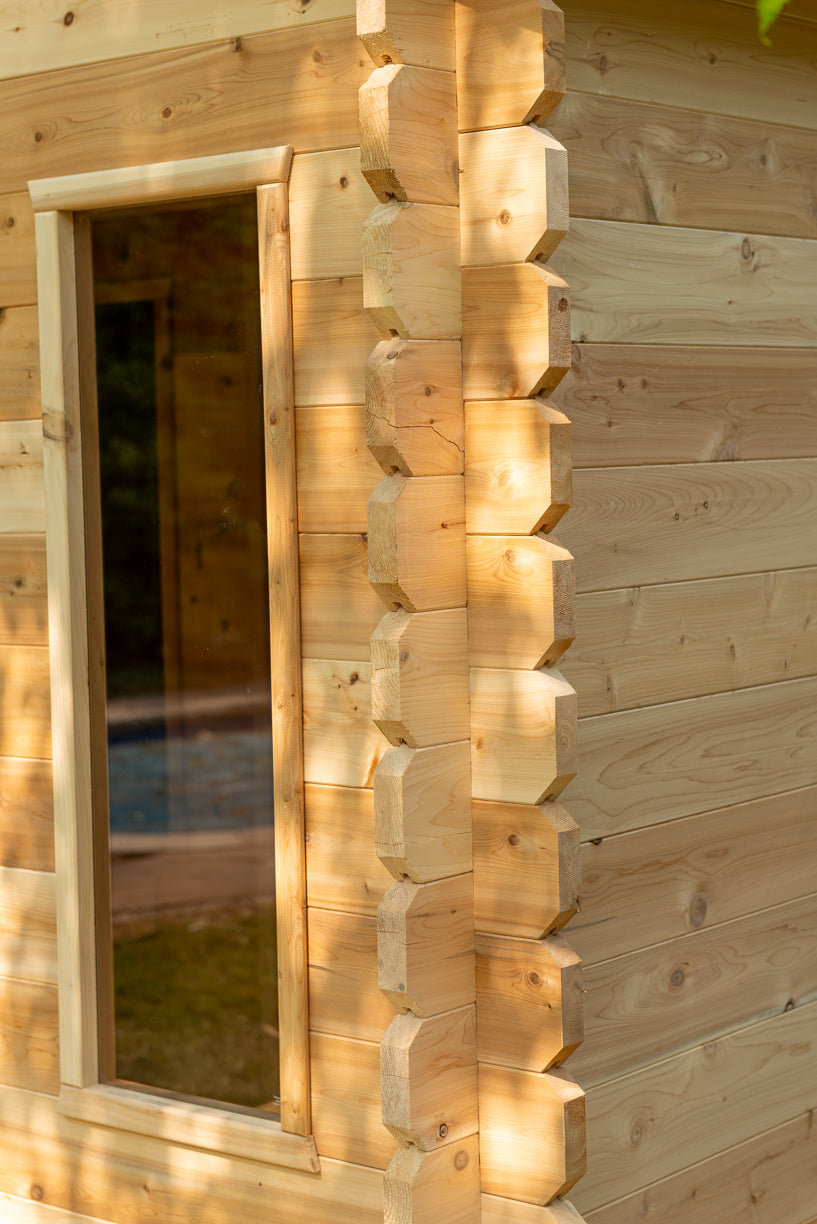 Dundalk Leisurecraft Canadian Timber Georgian Cabin Sauna with Changeroom