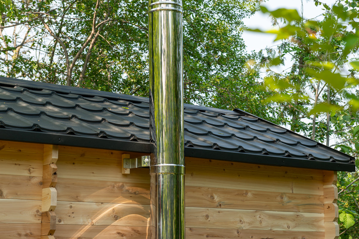 Dundalk Leisurecraft Canadian Timber Georgian Cabin Sauna with Changeroom