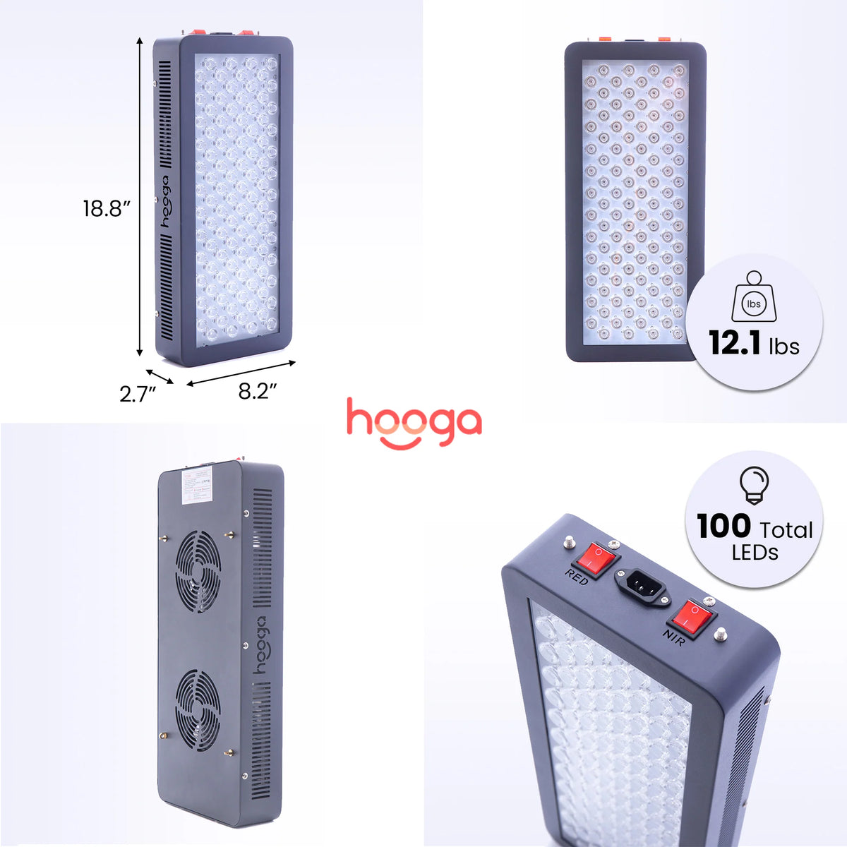 Hooga - HG500 - Red Light Therapy Device