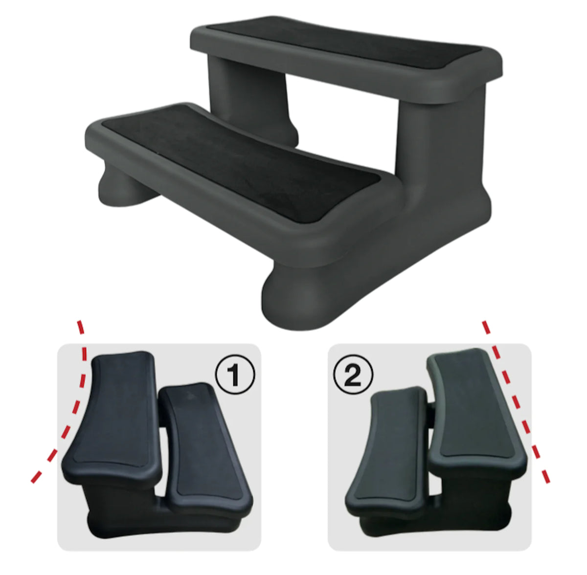 Canadian Spa Company - Universal Spa Steps - Black